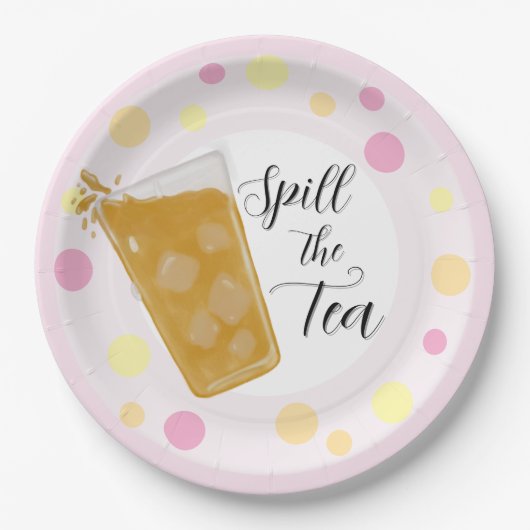Spill the Tea Party Plates ペーパープレート (正面)
