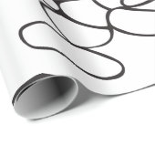 Spilled Beans Black and White Outline ラッピングペーパー (ロールコーナー)