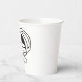 Spilled Beans Black and White Outline 紙コップ (左)