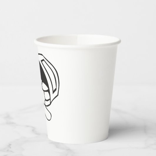 Spilled Beans Black and White Outline 紙コップ (左)
