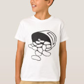 Spilled Beans Black and White Outline Tシャツ (正面)
