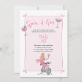 Spin and Gin Pink Class and Cocktail Party 招待状 (正面)