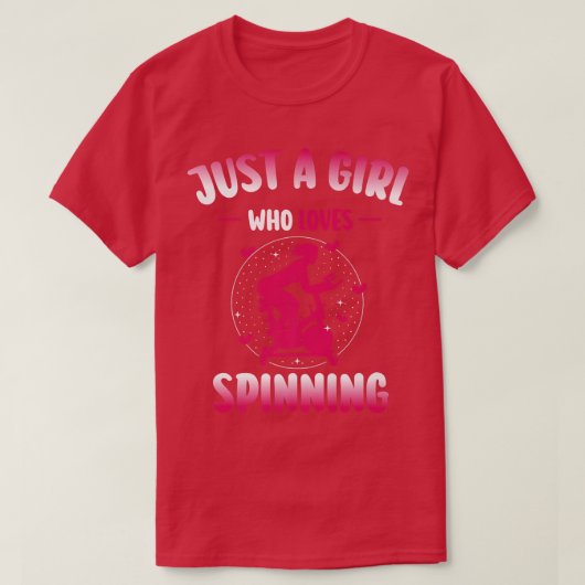Spin Class in Gym for Just a Girl who Loves Spinni Tシャツ (デザイン正面)