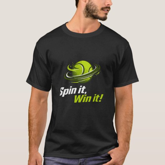 Spin It Win It padel Ball Planet Sports Tシャツ (正面)