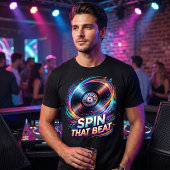 Spin That Beat | カラフルなDJレコード音楽 トライブレンドTシャツ