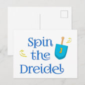 Spin The Dreidel シーズンポストカード (正面/裏面)
