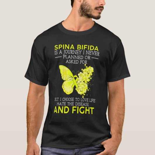 Spina Bifidaは私がバターフルを計画したことのない旅である Tシャツ (正面)