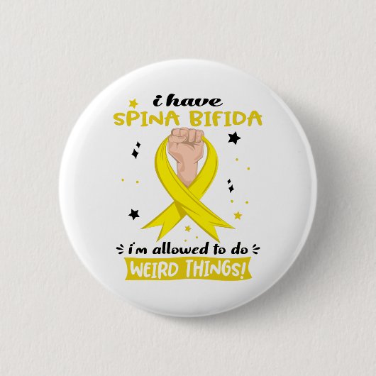 Spina Bifida認識度月リボンギフト 缶バッジ (正面)