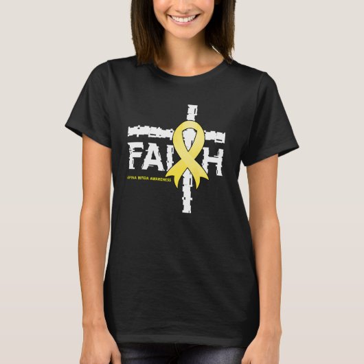 Spina Bifida Awareness Christian Faith & Cross 1 Tシャツ (正面)