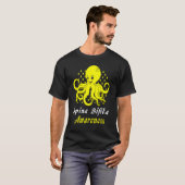 Spina Bifida Awareness  Octopus Yellow Support Tシャツ (正面フル)