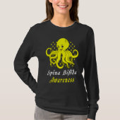 Spina Bifida Awareness  Octopus Yellow Support Tシャツ (正面)