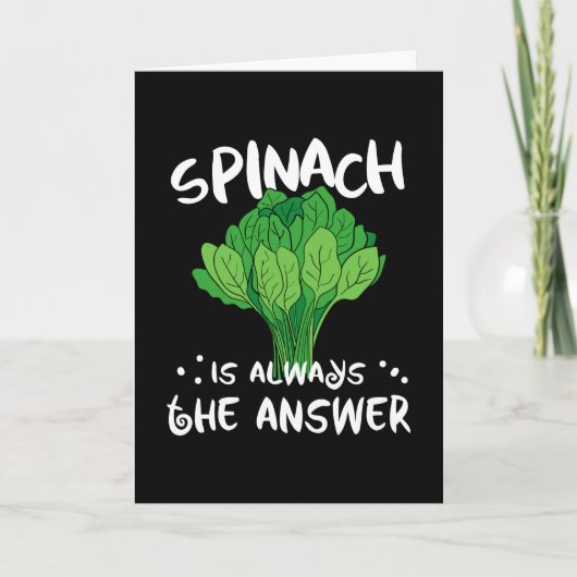 Spinach Is Always The Answer Vegan カード (正面)