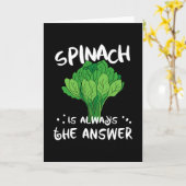 Spinach Is Always The Answer Vegan カード (黄色い花)