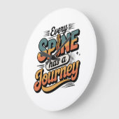 Spine Care Journey and Body Alignment ラージ壁時計 (傾斜)