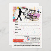 SpinNationsバースデーパーティ招待状 招待状 (正面/裏面)
