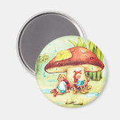 Spinne Sonja und Marienkäfer Kai unter einem Pilz マグネット (正面/裏面)