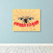 Spinnen Frau Druck auf Keilleinwand キャンバスプリント (インサイチュ (ウッドフロア))