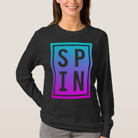 Spinning Class Saying Spin Workout Exercise Bike F Tシャツ (正面)