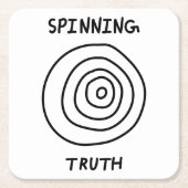Spinning Truth スクエアペーパーコースター (正面)