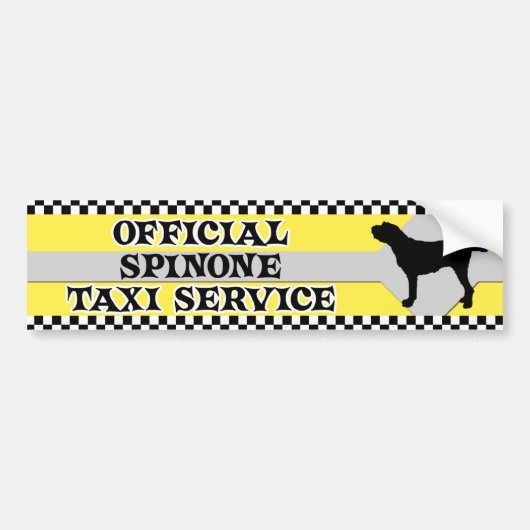 Spinone Italianoのタクシーサービスバンパーステッカー バンパーステッカー (正面)