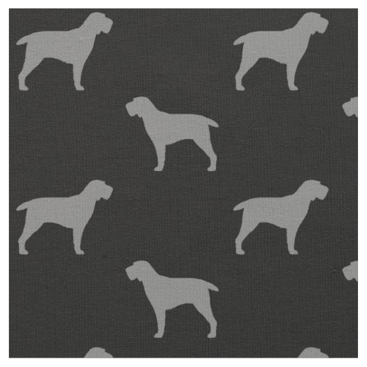 Spinone Italianoはパターンのシルエットを描きます ファブリック (クローズアップ)