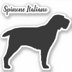 Spinone Italiano犬のシルエットのビニールのステッカー シール