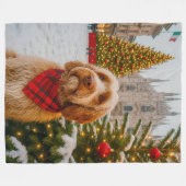 Spinone Italiano  フリースブランケット (正面(横))