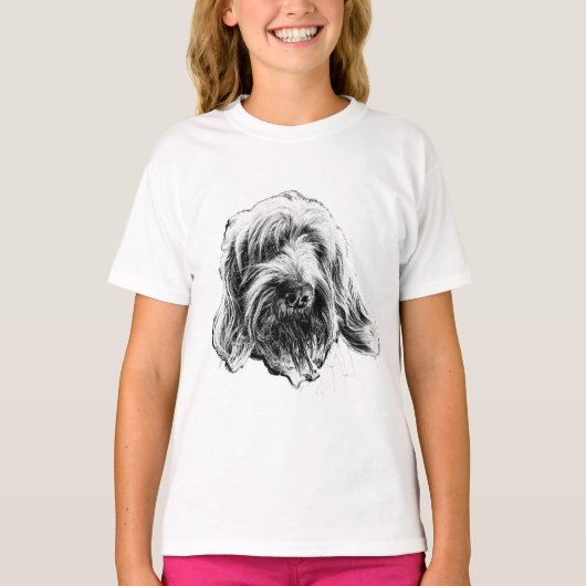 Spinone Italiano Ink Art T-Shirt Tシャツ (正面)