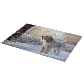 Spinone Italiano Let It Snow クリスマス カッティングボード (角)