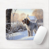 Spinone Italiano Let It Snow クリスマス マウスパッド (マウス)