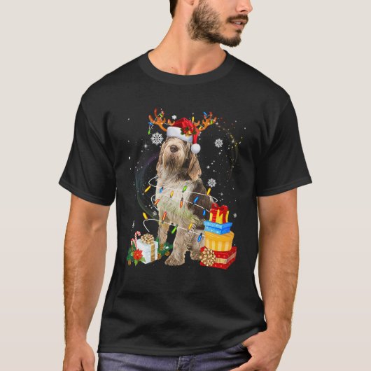 Spinone Italiano Reindeer Santa Christmas Funny Do Tシャツ (正面)