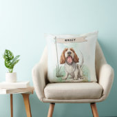 Spinone Italiano Watercolor Personalized Dog クッション (椅子)