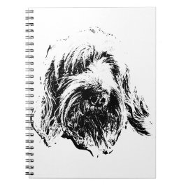 Spinone Notebook – Dog Head Portrait in Ink ノートブック