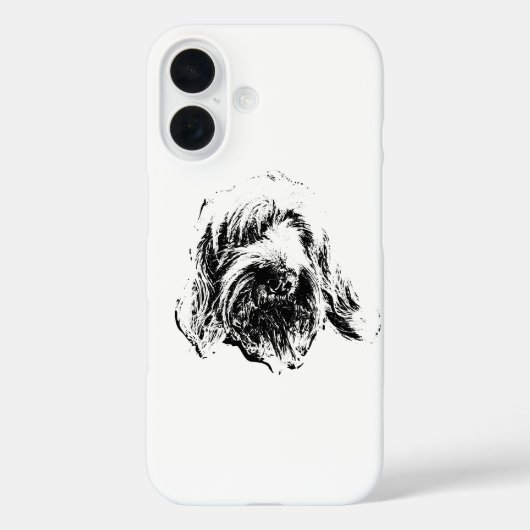 Spinone Phone Case – Dog Head Sketch in Ink Case-Mate iPhoneケース (裏面)