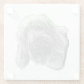 Spinone Stillness – Artisan Coaster ガラスコースター (裏面)