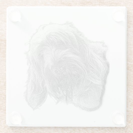 Spinone Stillness – Artisan Coaster ガラスコースター (裏面)