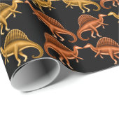 Spinosaurusの多彩の恐竜の包装紙 ラッピングペーパー (ロールコーナー)