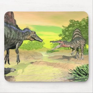 Spinosaurusの恐竜の戦い- 3Dは描写します マウスパッド