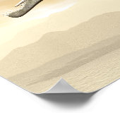 Spinosaurus dinosaur in the desert - 3D render ポスター (角)