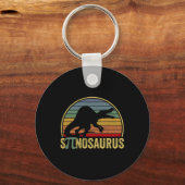 Spinosaurus - Dinosaur Pi Day Funny Math Pun  キーホルダー (正面)