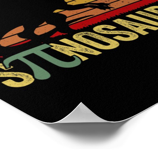 Spinosaurus - Dinosaur Pi Day Funny Math Pun  ポスター (角)