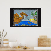 Spinosaurus Film Reel Dinosaur Archival Poster ポスター (キッチン)