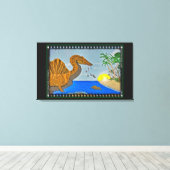 Spinosaurus Film Reel Dinosaur Canvas Print キャンバスプリント (インサイチュ (ウッドフロア))