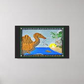 Spinosaurus Film Reel Dinosaur Canvas Print キャンバスプリント (正面)