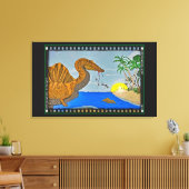 Spinosaurus Film Reel Dinosaur Canvas Print キャンバスプリント (インサイチュ (リビング))