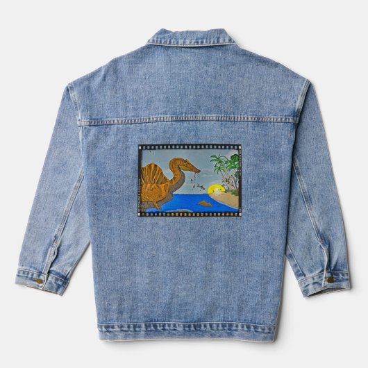Spinosaurus Film Reel Women's Denim Jacket デニムジャケット (裏面)