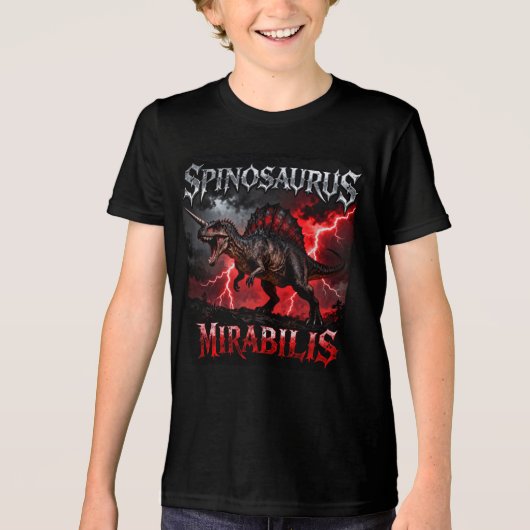 Spinosaurus Mirabilis - Unicorn Dinosaur - トライブレンドＴシャツ (正面)