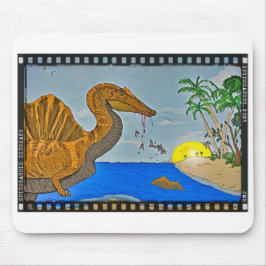 Spinosaurus Mouse pad cretaceous beach Film Strip マウスパッド
