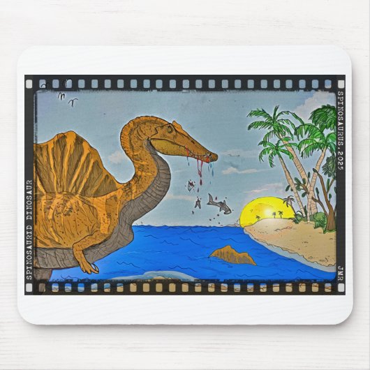 Spinosaurus Mouse pad cretaceous beach Film Strip マウスパッド (正面)