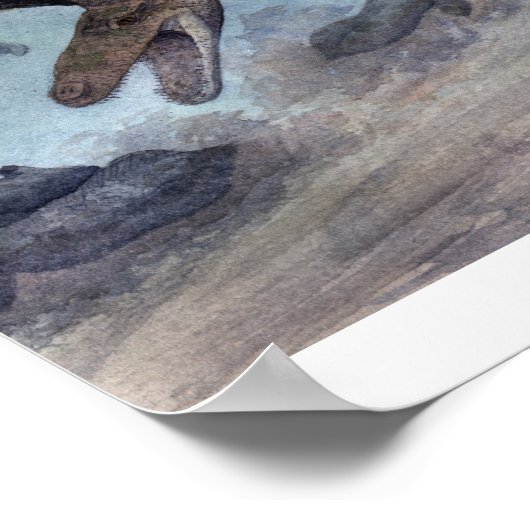 Spinosaurus Print ポスター (角)